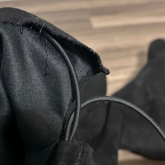 Rampage Women's Boots Size 7.5 Black Faux Suede Over The Knee Casual Grunge Y2k - Picture 6 of 9